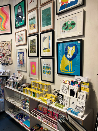View of the art works at Red Door Gallery