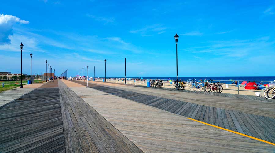 The boardwalk in Asbury Park Beach