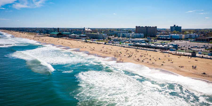 Aerial view of the Asbury Park