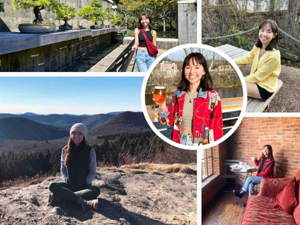 A photo collage of Asheville, North Carolina writer