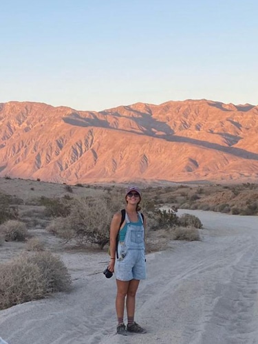 Ashleigh Bandimere with a beautiful background in Anza Borrego