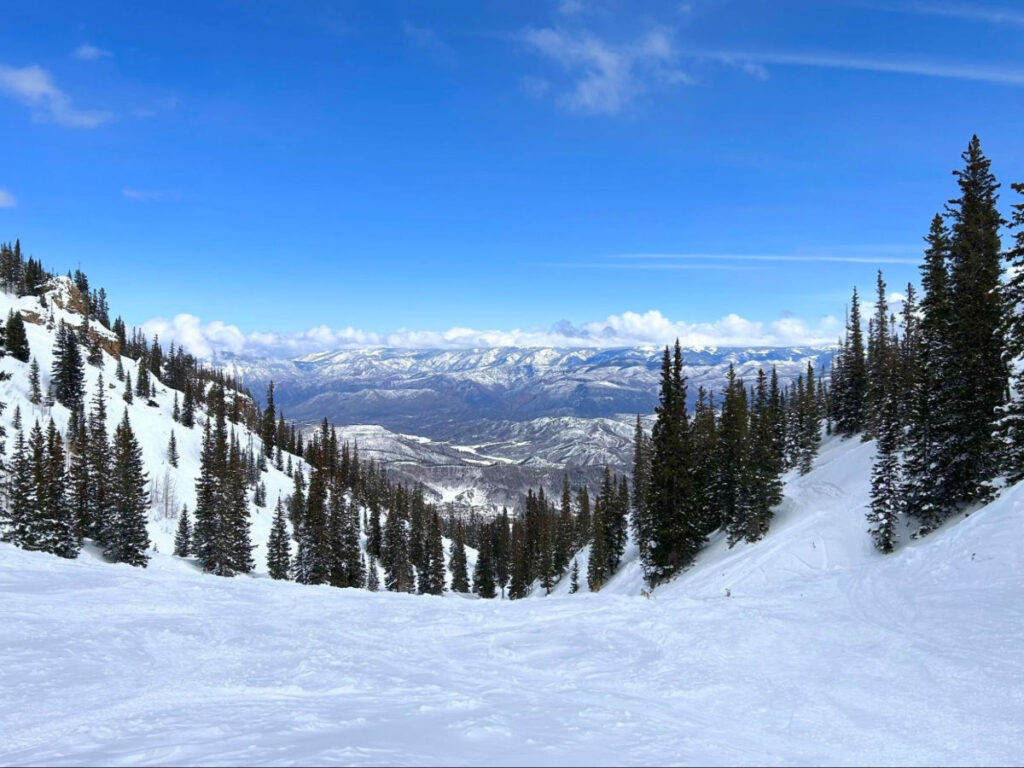 A bluebird day at Aspen Snowmass Ski Resort