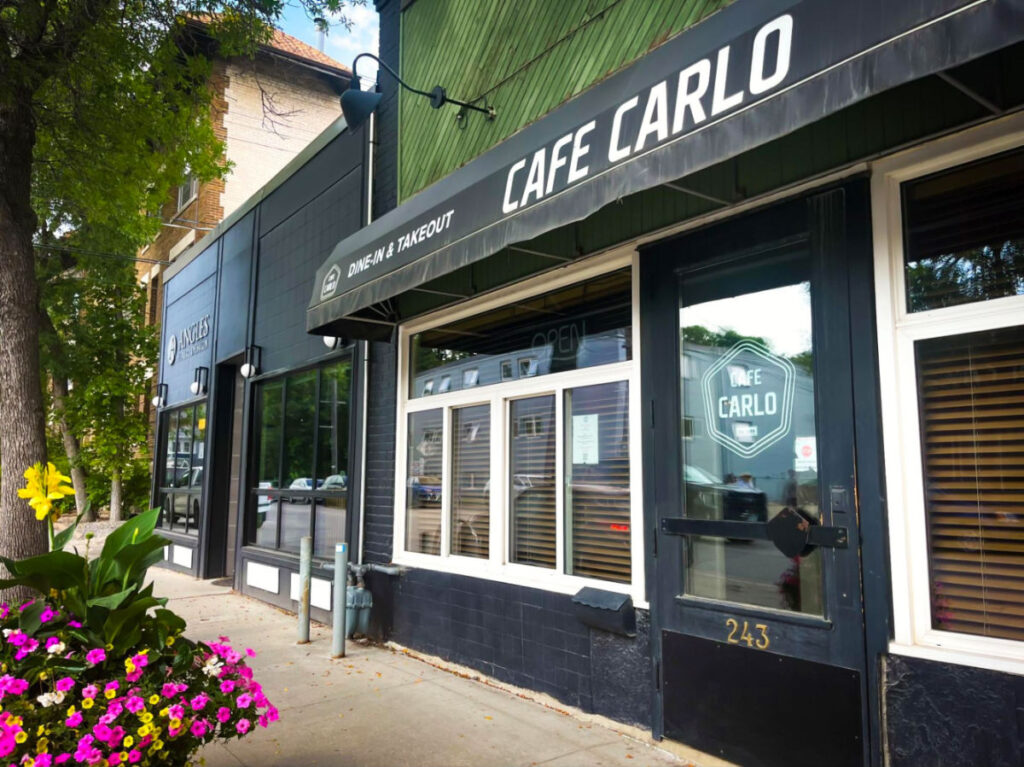 Outside view of Cafe Carlo