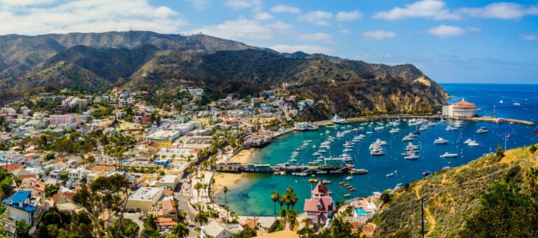Aerial view of Catalina Island