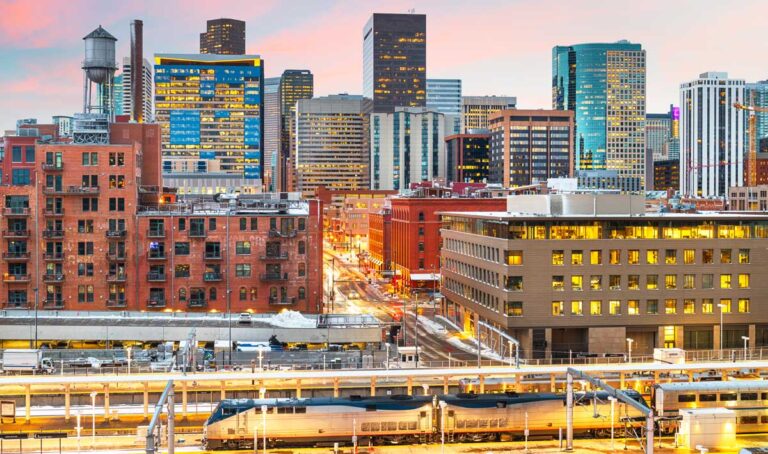 View of Downtown Denver before night time