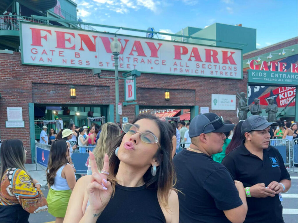 Author Claudicet Pena posing at the Fenway Park before a concert
