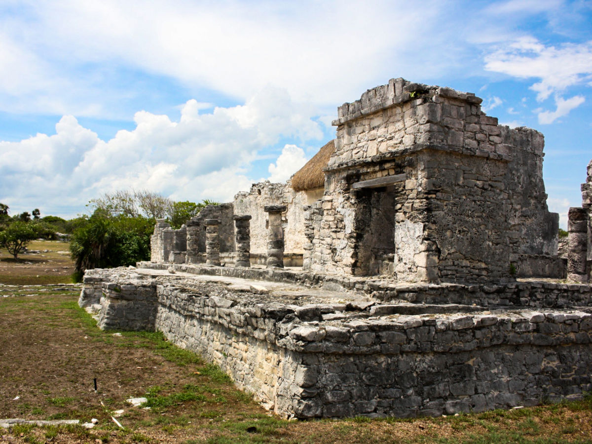 View of a section at Tulum Ruins