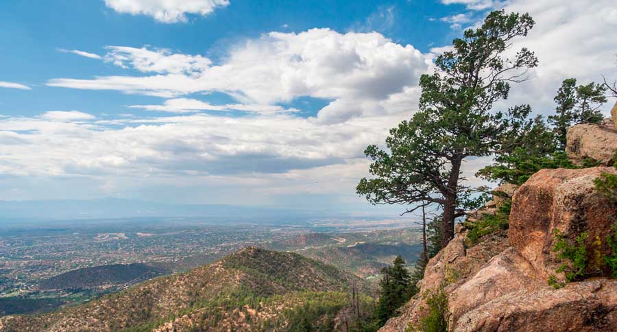 Overlooking view from the top of Atalaya Mountain