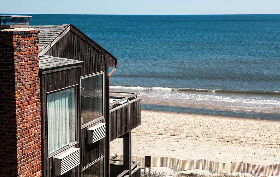 A seaside apartment complex with view of the Atlantic Ocean