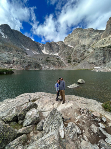 Author Abigail and her husband at Sky Pond