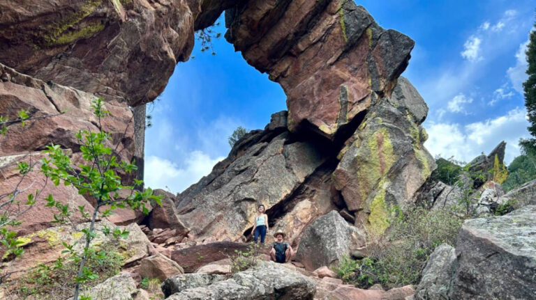 The author, Abigail Bliss with her brother at the Royal Arch