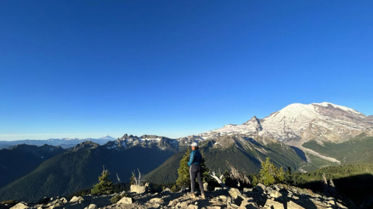 Author Chelsea at Dege Peak in Mount Rainier National Park