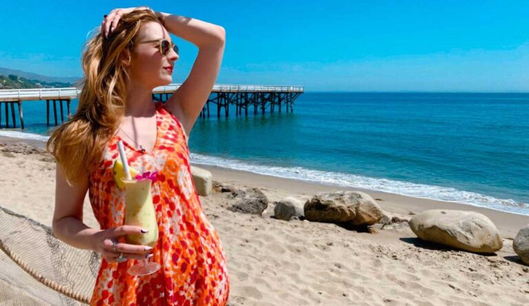 Author Jericha Griffin posing for a photo in LA Beach