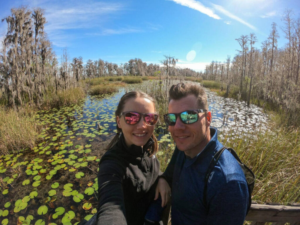 Author Katie and her husband raking a selfie at Tibet-Butler