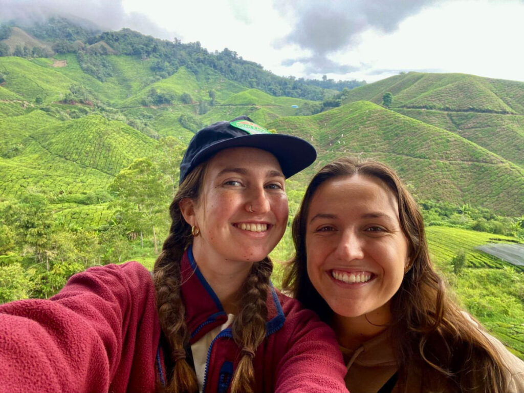 Author Laura and her partner taking a selfie at the Cameron Highlands