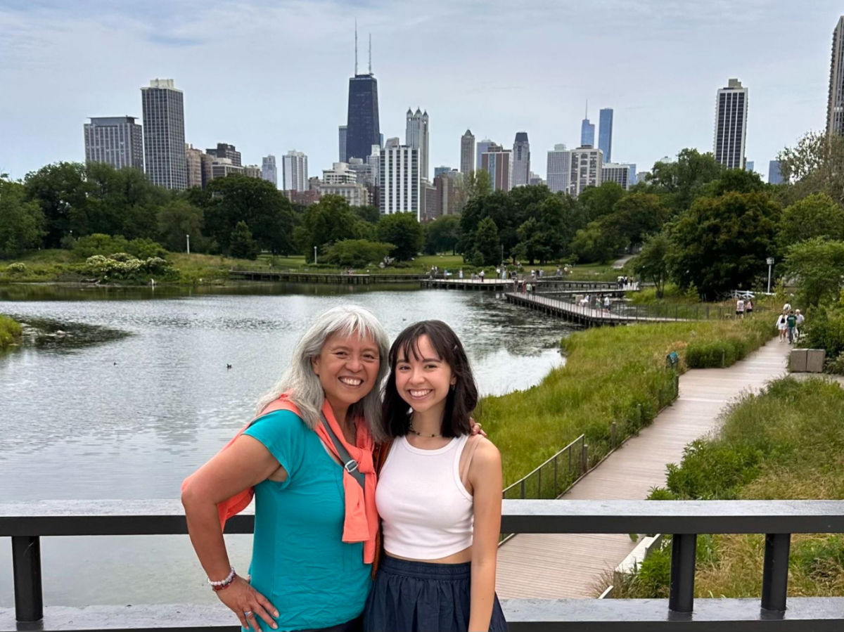 Author Lea Rose and her mom exploring Lincoln Park