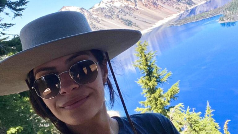 The author, McKenna Mobley, taking a selfie at the Crater Lake National Park