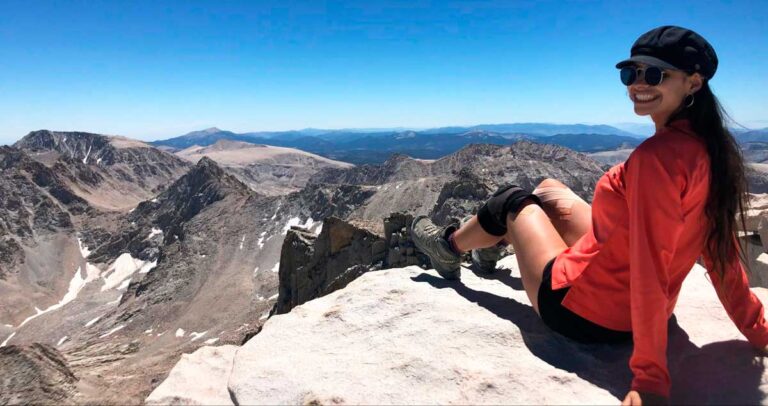 The author McKenna Mobley posing for a photo in John Muir Trail