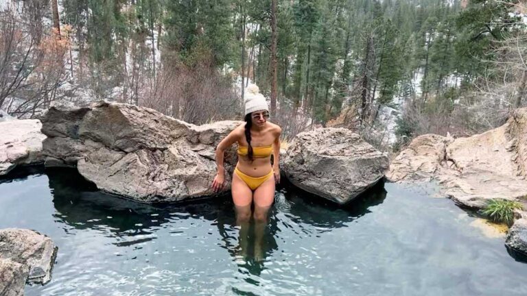 The author McKenna Mobley enjoying her day in Spence Hot Springs