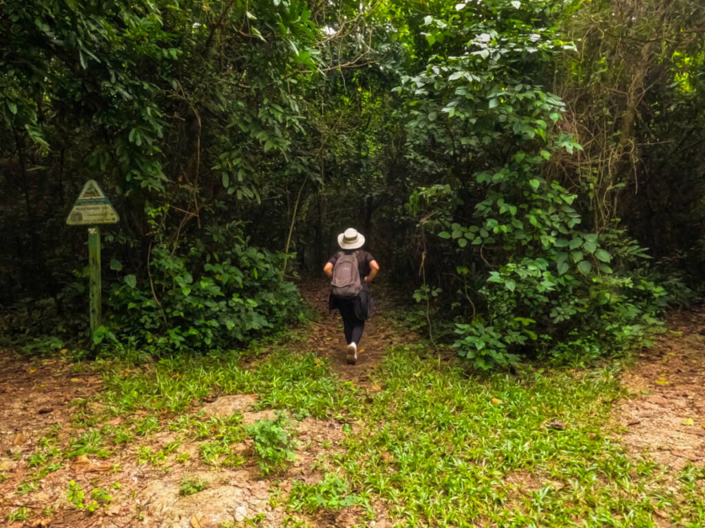 Author Vanessa on her way to hike in a nature reserve