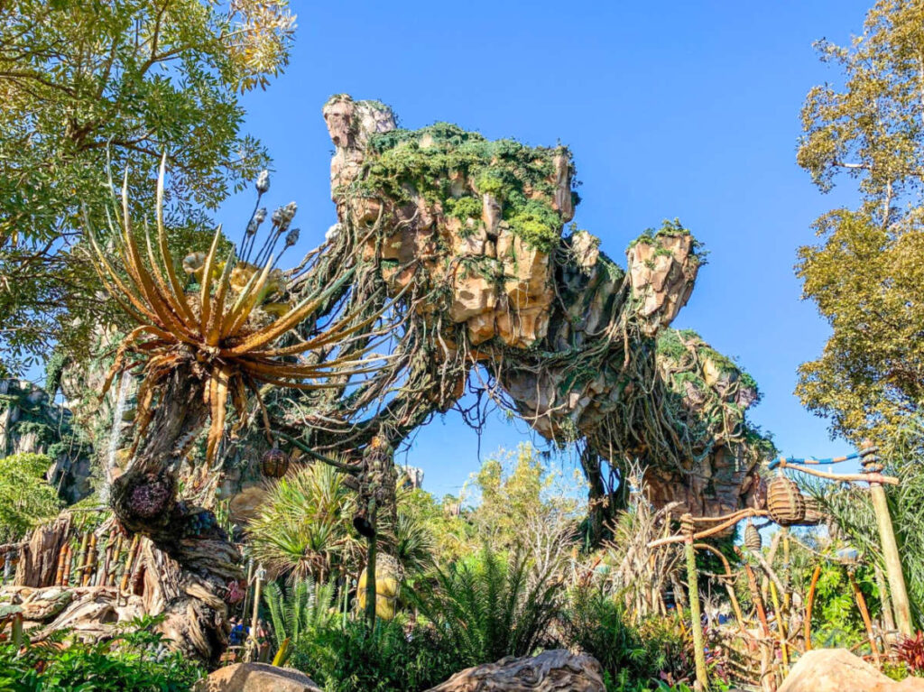 The land and plants at Pandora's World, home to the thrilling Avatar Flight of Passage ride