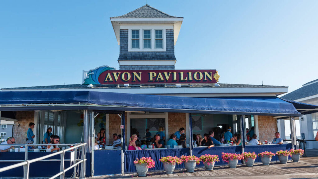 People at the Avon Pavilion in Avon-By-The-Sea