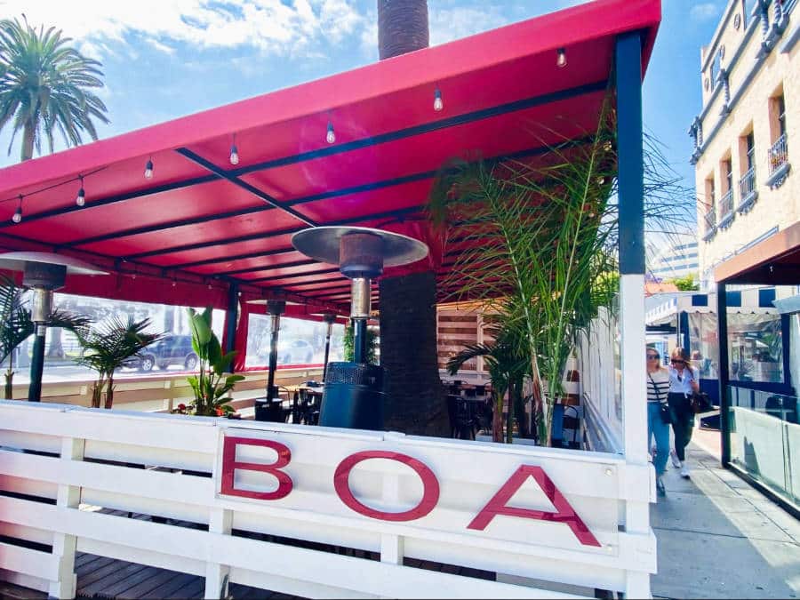 An outdoor dining with a coastal vibe of BOA at the Santa Monica