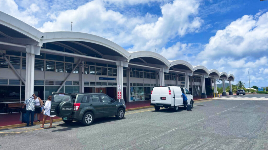 View of the BVI airport from the outside