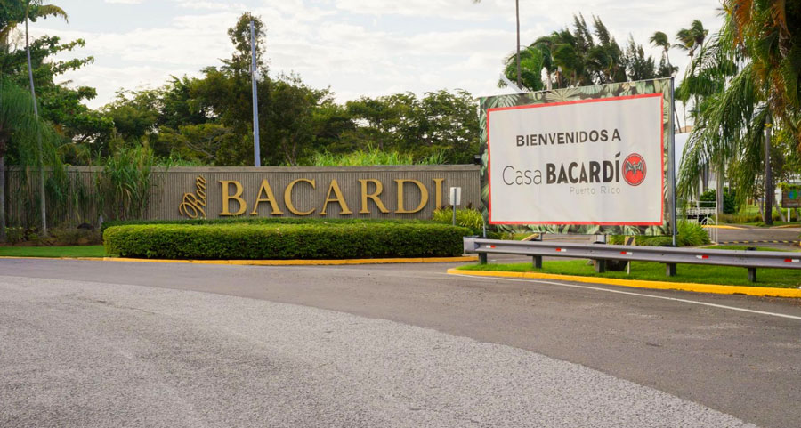 View of the Casa Bacardi sign on the entrance
