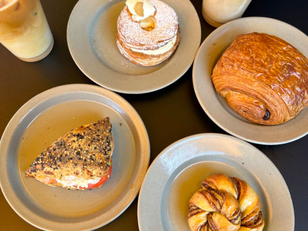 Plates of pastries from Hart Bakery