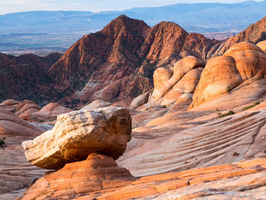 View of the balancing rocks at Yant Flat