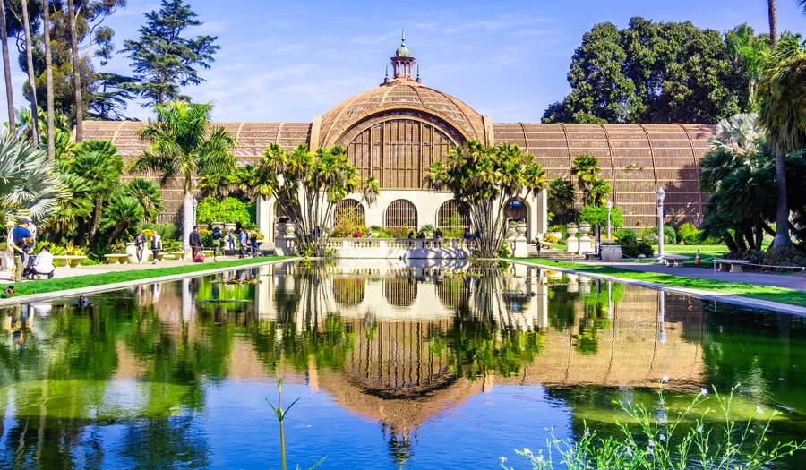 View of botanical garden in Balboa Park