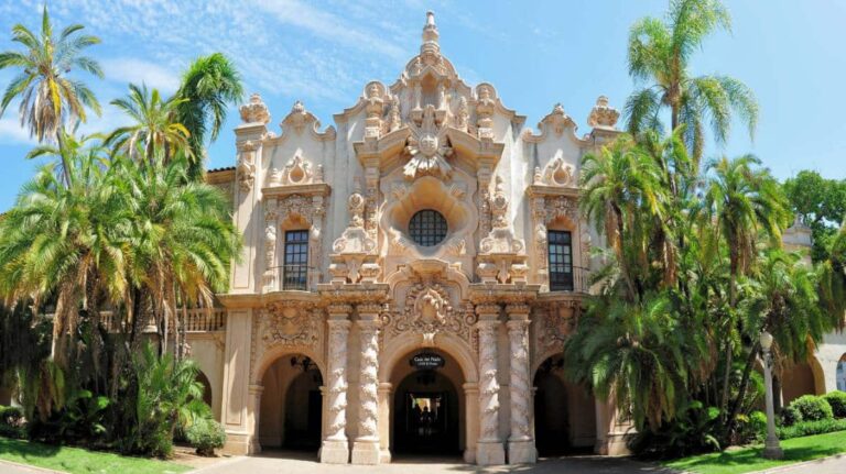 Blue sky over the Balboa Park in San Diego