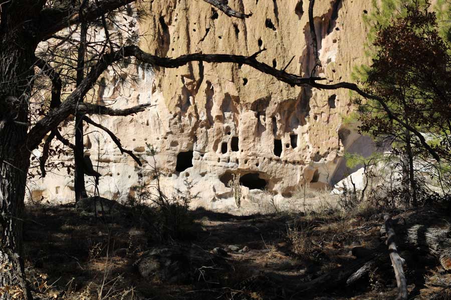 View from the Bandelier National Monument in New Mexico
