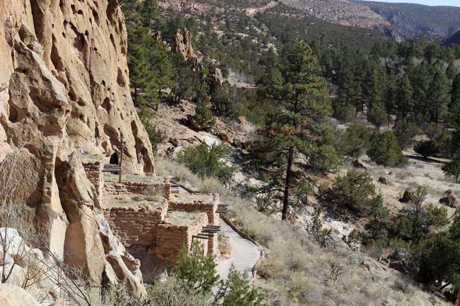 View of one of the attractions in Bandelier National Monument