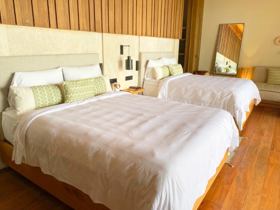 View of beds in a room in Banyan Tree Mayakoba