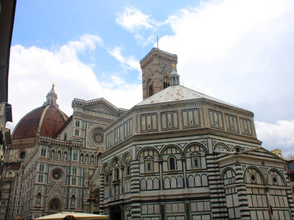 Exterior view of the intricate Baptistry of St. John