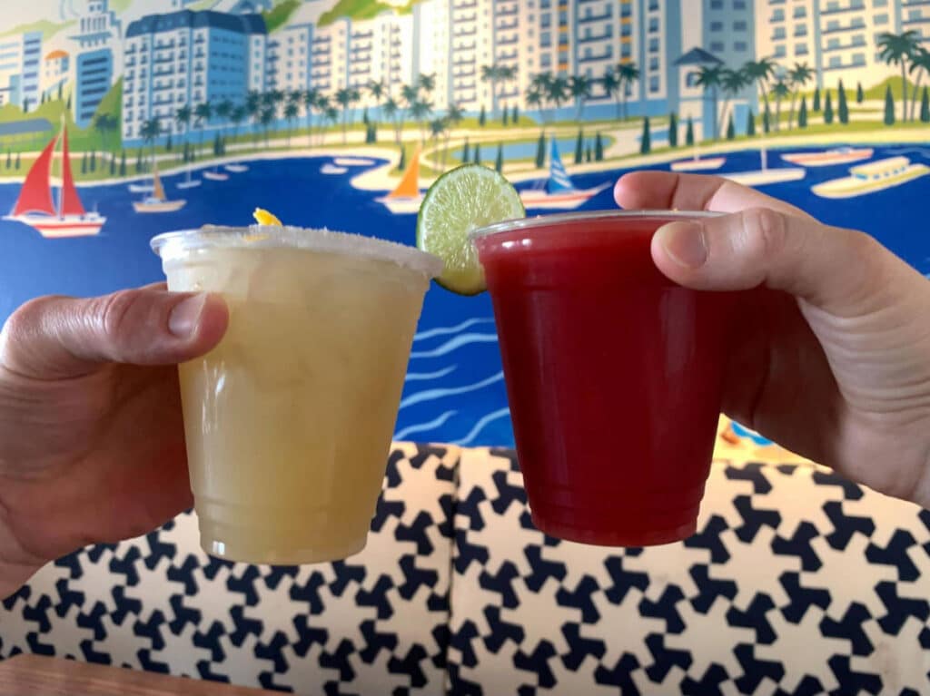 Margaritas served at the Bar Riva at the Riviera Resort