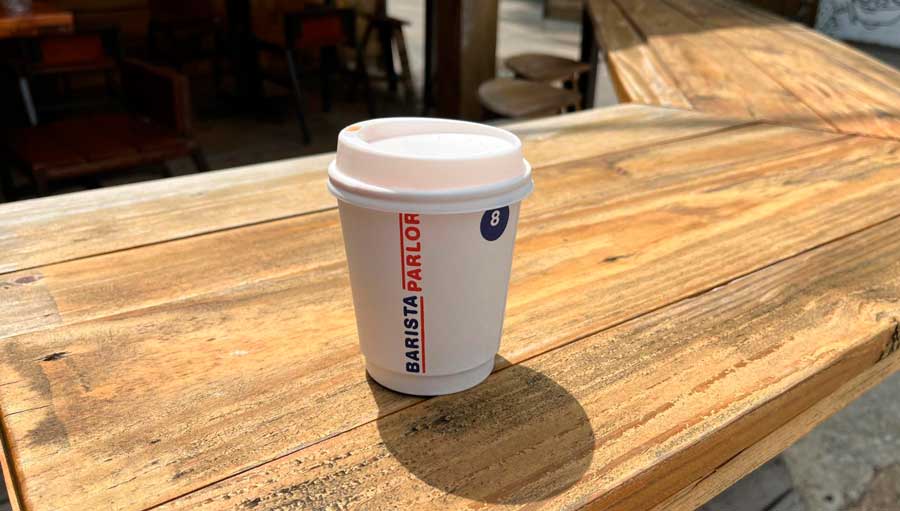 A cup of coffee from Barista Parlor