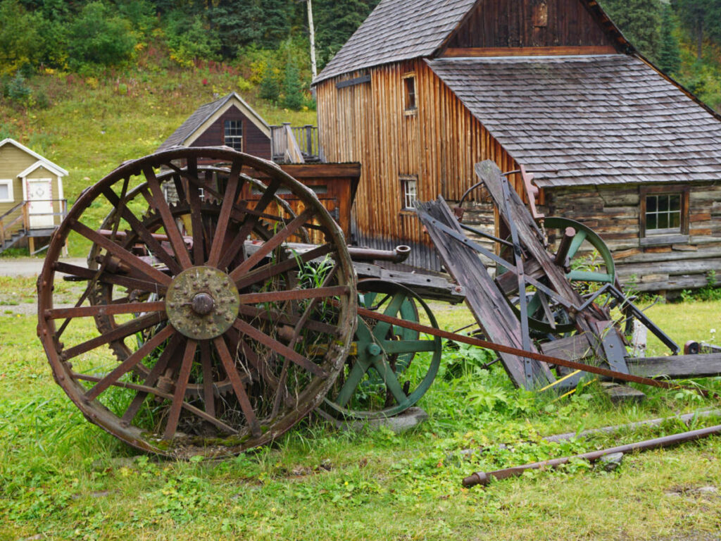 Pile of Antique Wheels in old Barkerville Town
