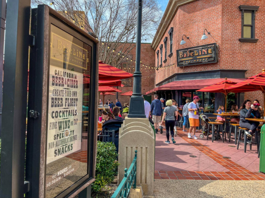People dining at BaseLine Tap House