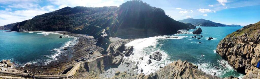 Panoramic view of the Basque Country Coastline