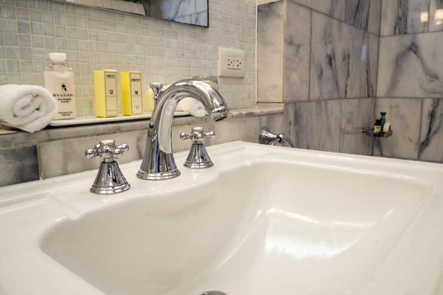 View of the bathroom sink inside a room in Condado Vanderbilt Hotel