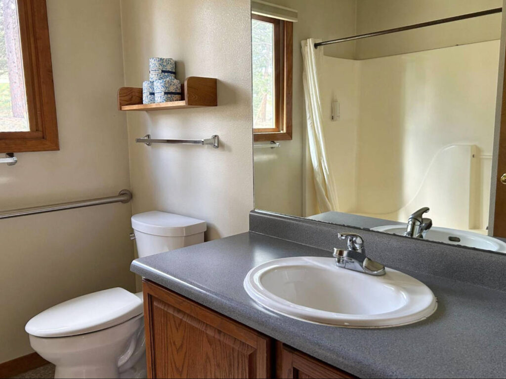 View of a bathroom at the YMCA of the Rockies