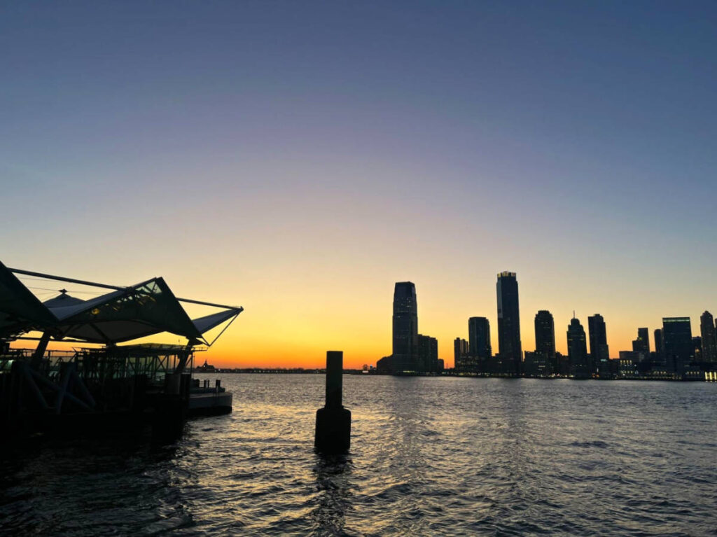 Sunset views at Battery Park