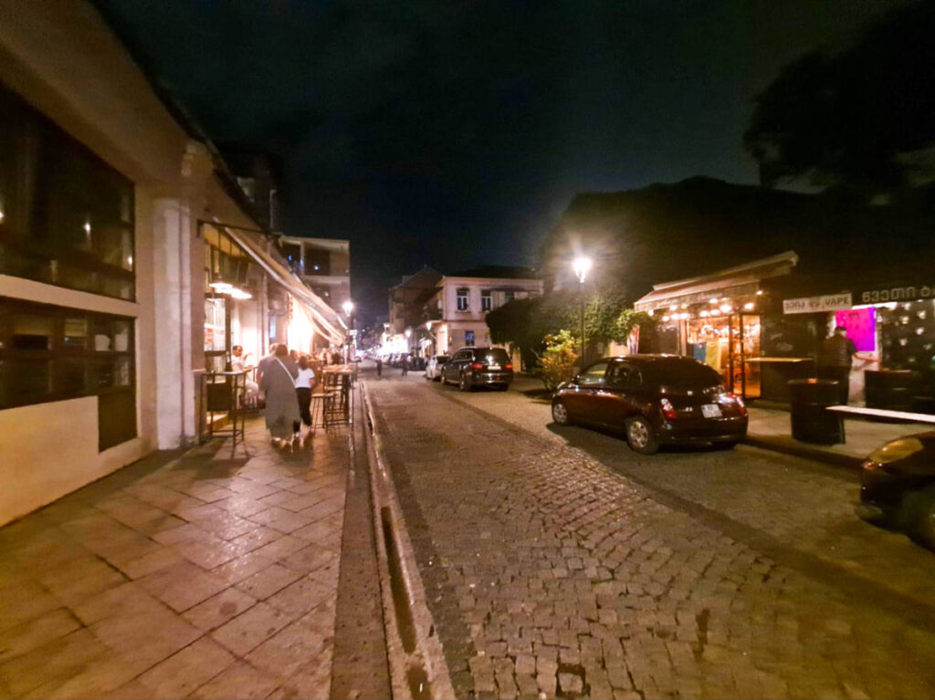 Night view of the city center of Batumi