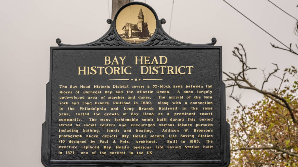 A signage at the Bay Head Historic District