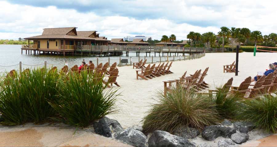 Relaxing view of the beach at the Polynesian Village