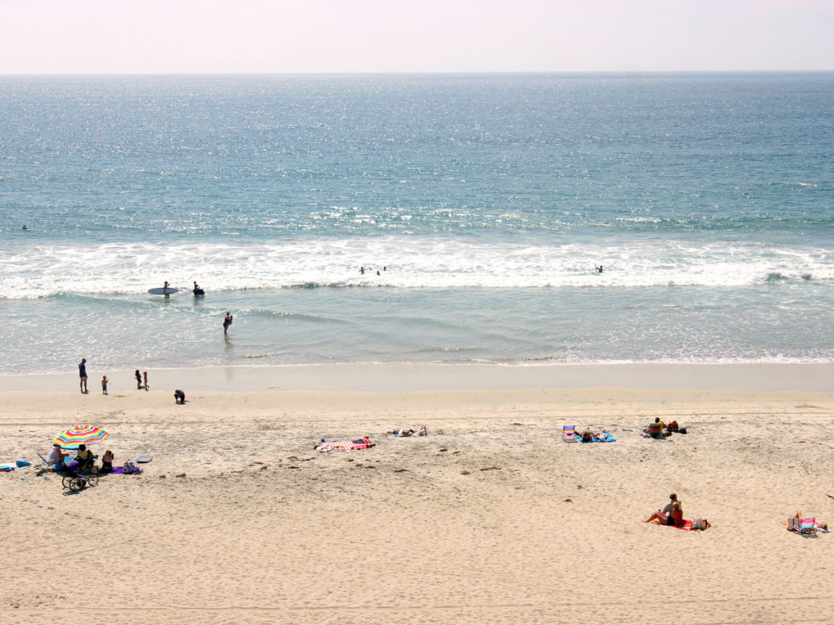 People enjoying at the Beaches in Carlsbad