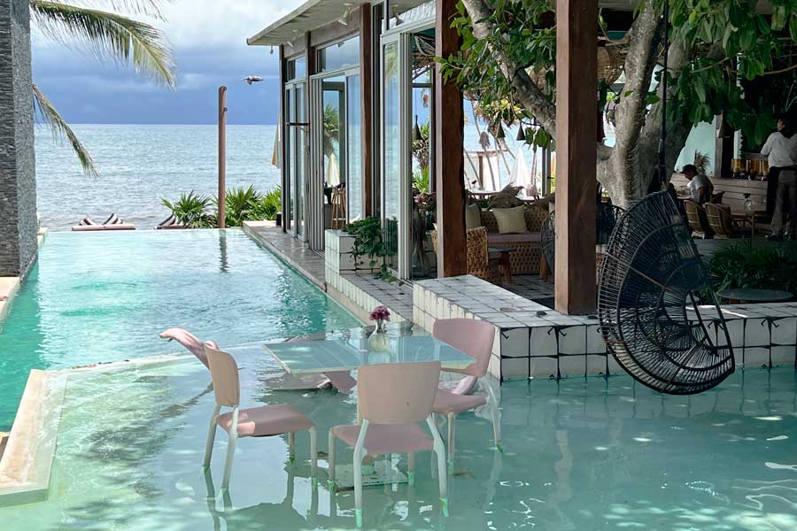 Beachfront view from a room in Mi Amor a Colibri Boutique Hotel